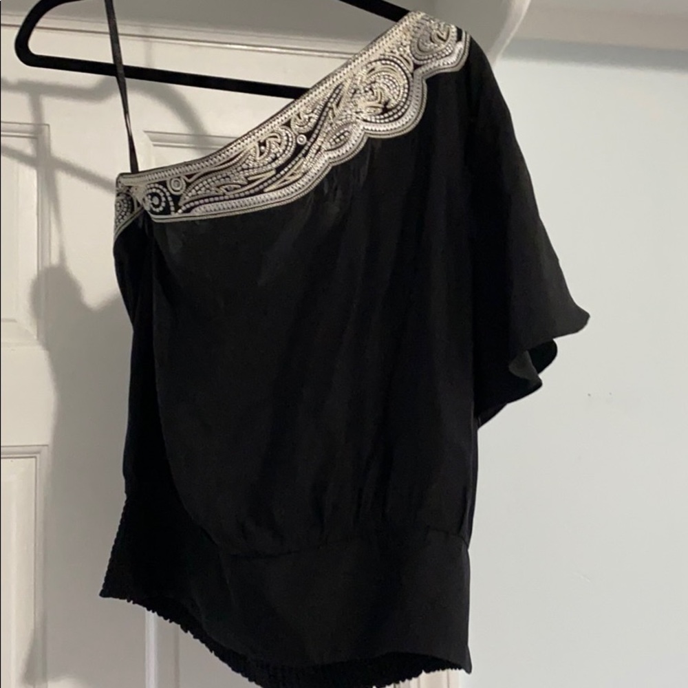 Silk one shoulder WHBM shirt